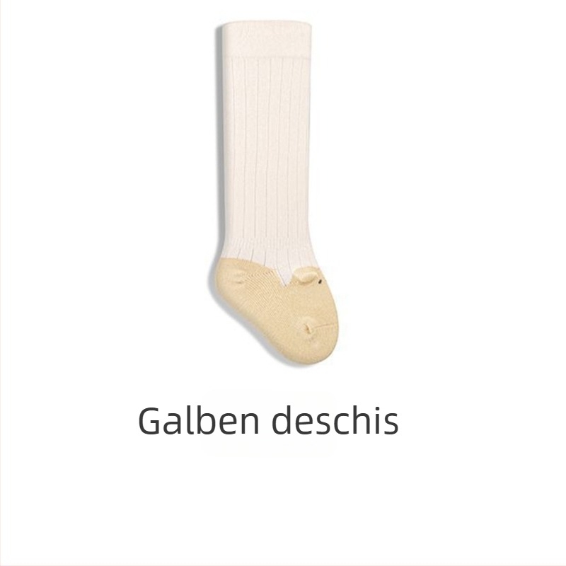 Șosete bebeluși din bumbac, peste genunchi, model Cartoon, respirante și absorbante transpirația, pentru nou-născuți 0–1 ani, utilizare în interior