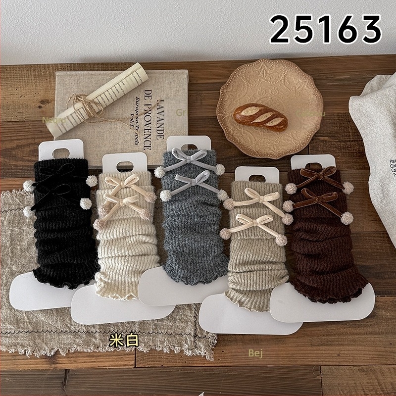 Șosete pentru fete, cu jacquard, din poliester, groase pentru toamnă și iarnă