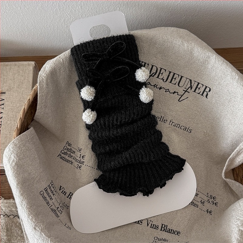 Șosete pentru fete, cu jacquard, din poliester, groase pentru toamnă și iarnă