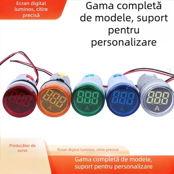 Indicator LED cu afișaj digital mic pentru curent și tensiune, AD16-22DVA tip universal