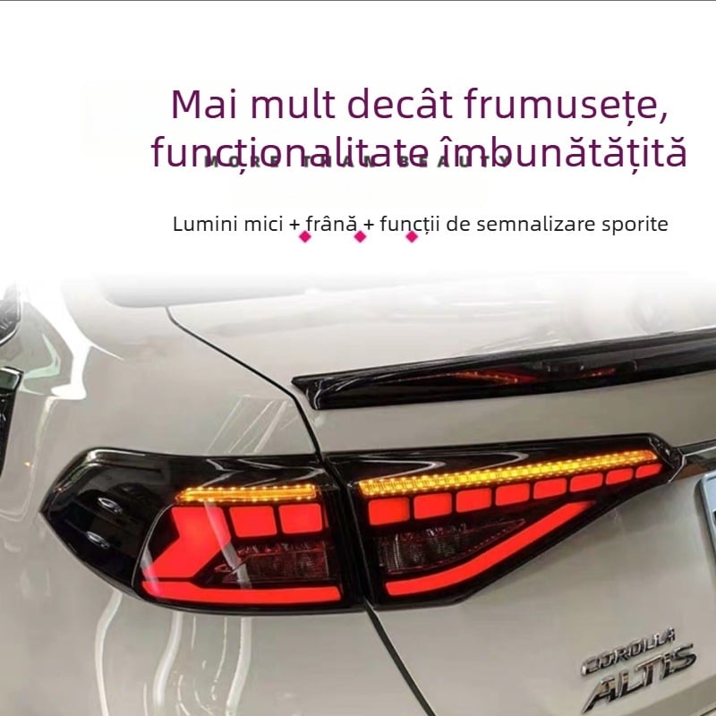 Ansamblu faruri spate cu LED pentru Toyota Corolla, semnal de viraj cu efect de flux (10W, 12V, ABS+LED)