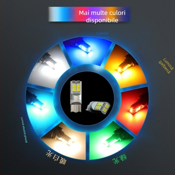 Lampă de citit LED pentru interiorul mașinii, model T10-10W-3030, 3W, 10-28V, 400 lm, 6000-6500K