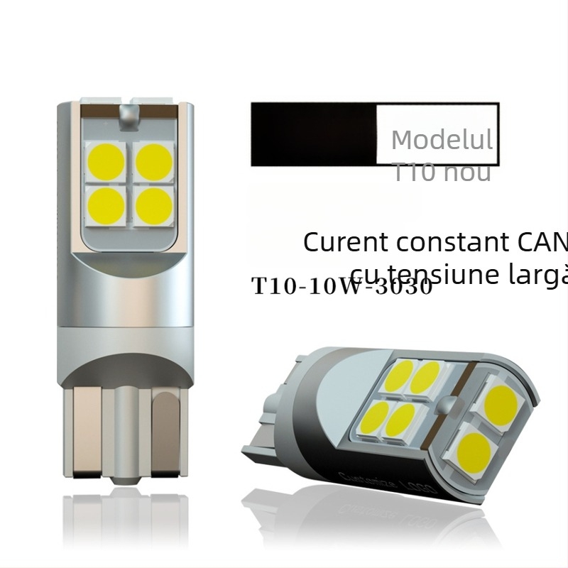 Lampă de citit LED pentru interiorul mașinii, model T10-10W-3030, 3W, 10-28V, 400 lm, 6000-6500K