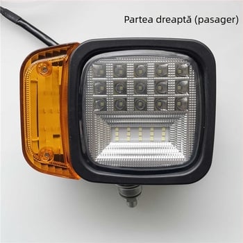 Lumină frontală LED combinată pentru excavator, stivator și vehicul de lucru, universală 12V-80V, câmp vizual larg, far direcțional