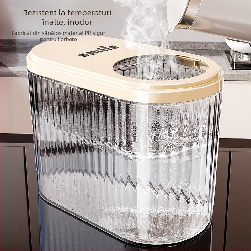 Recipient pentru orez cu capac glisant, 30 L, plastic PP alimentar, etanș, protecție împotriva umezelii și insectelor