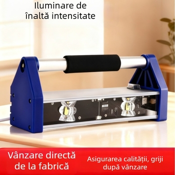 Lampa LED plafon cu finisaj lustruit, cu două capete 2.0 (Model WLL-5; Material: oțel inoxidabil; Destinație: finisare și decorare pereți; Proces de fabricație standard)