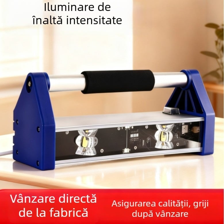 Lampa LED plafon cu finisaj lustruit, cu două capete 2.0 (Model WLL-5; Material: oțel inoxidabil; Destinație: finisare și decorare pereți; Proces de fabricație standard)