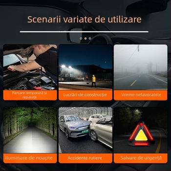 Lampă de lucru multifuncțională cu LED COB 5730×44, 1000 lm, fascicul de 180°, corp ABS