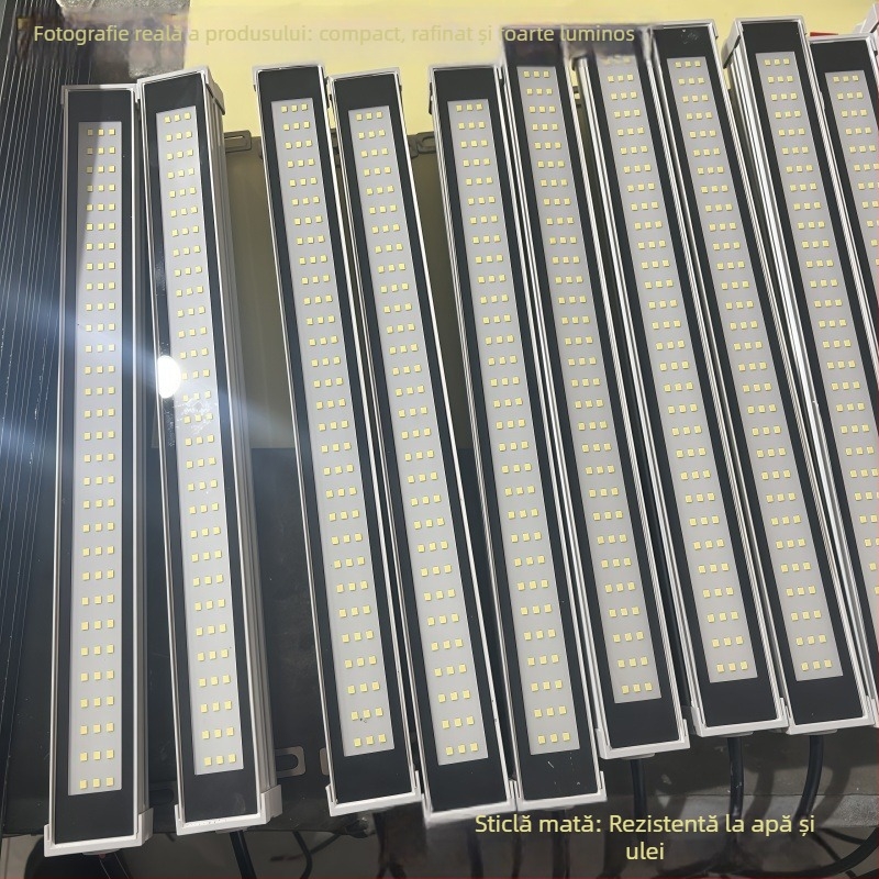 Lumină de lucru LED din metal pentru mașini, suport glisant reglabil, sticlă șlefuită anti-reflexie, rezistentă la apă, ulei și explozie, 220V/24V pentru CNC strung