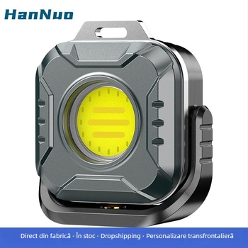 Lampa de lucru COB LED portabilă cu bază magnetică (IP44 • 5.7W • 3.7V • carcasă ABS+PC+Aluminiu)