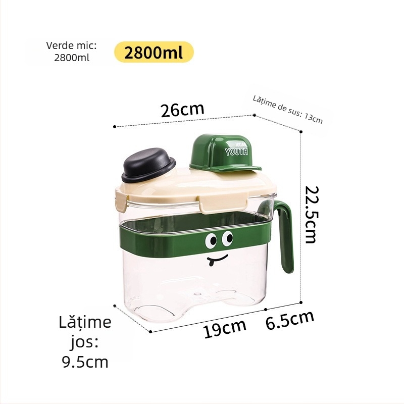 Harry PP recipient sigilat pentru depozitare hrană animale — container rezistent la umezeală pentru hrană de câine și pisică, 2800–3600 ml