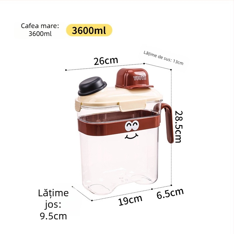 Harry PP recipient sigilat pentru depozitare hrană animale — container rezistent la umezeală pentru hrană de câine și pisică, 2800–3600 ml