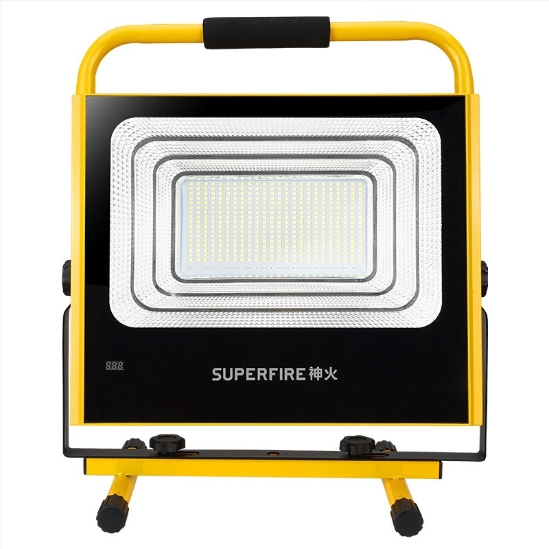 Shenhuo FS1-M Proiector LED portabil, impermeabil, reîncărcabil pentru lucrări în exterior, iluminare de lucru cu mâner, 12.6V/2A, IP54, 6300 lm, unghi fascicul 120°, corp din aliaj de aluminiu