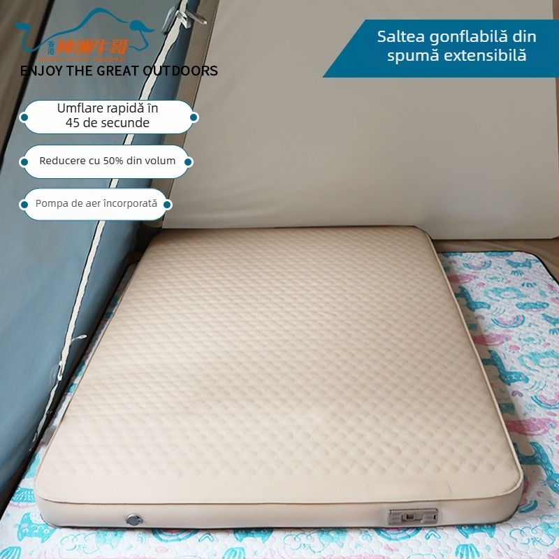 Blackdog saltea gonflabilă automată cu pompă electrică – țesătură elastică 30D, pentru 1–2 persoane, 3,2 kg