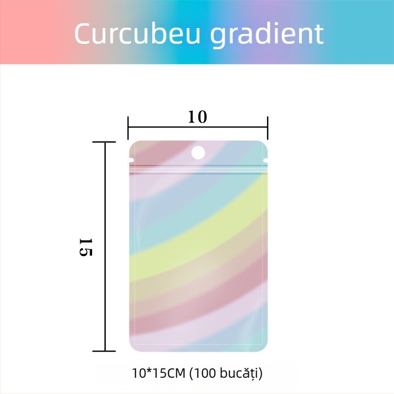 Sac cu închidere etanșă tip ZIP, din PET compozit aluminizat, personalizabil pentru surprize mini, lungimea sigilării 10–30 cm