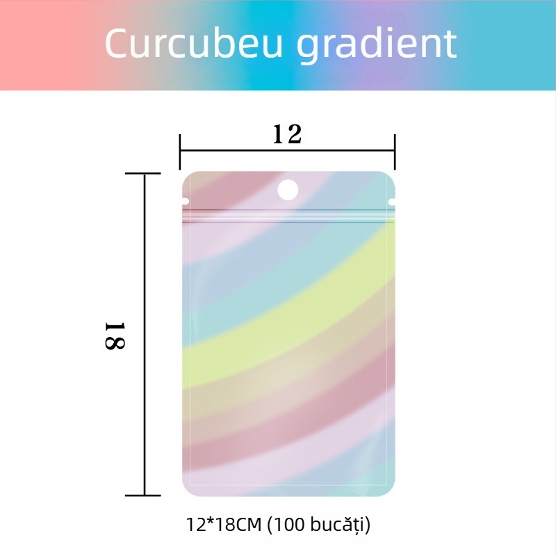 Sac cu închidere etanșă tip ZIP, din PET compozit aluminizat, personalizabil pentru surprize mini, lungimea sigilării 10–30 cm