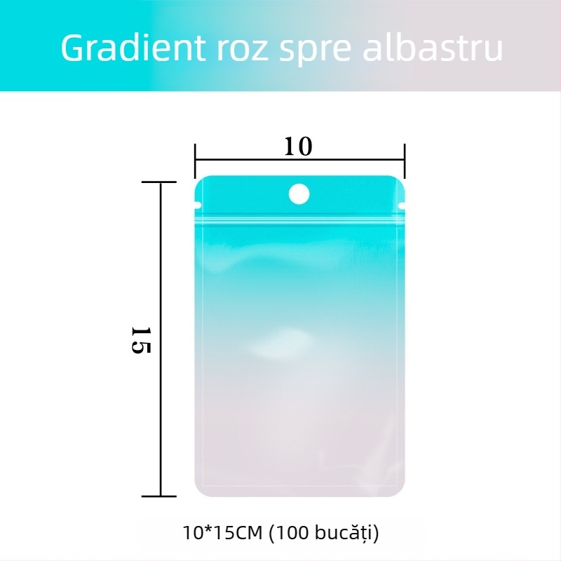 Sac cu închidere etanșă tip ZIP, din PET compozit aluminizat, personalizabil pentru surprize mini, lungimea sigilării 10–30 cm