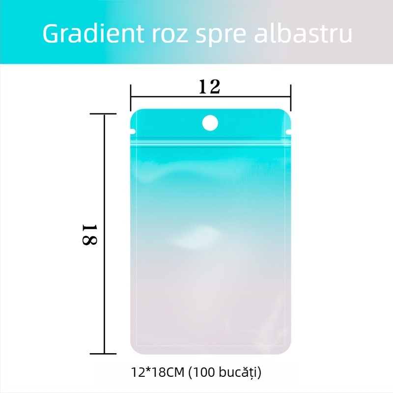 Sac cu închidere etanșă tip ZIP, din PET compozit aluminizat, personalizabil pentru surprize mini, lungimea sigilării 10–30 cm
