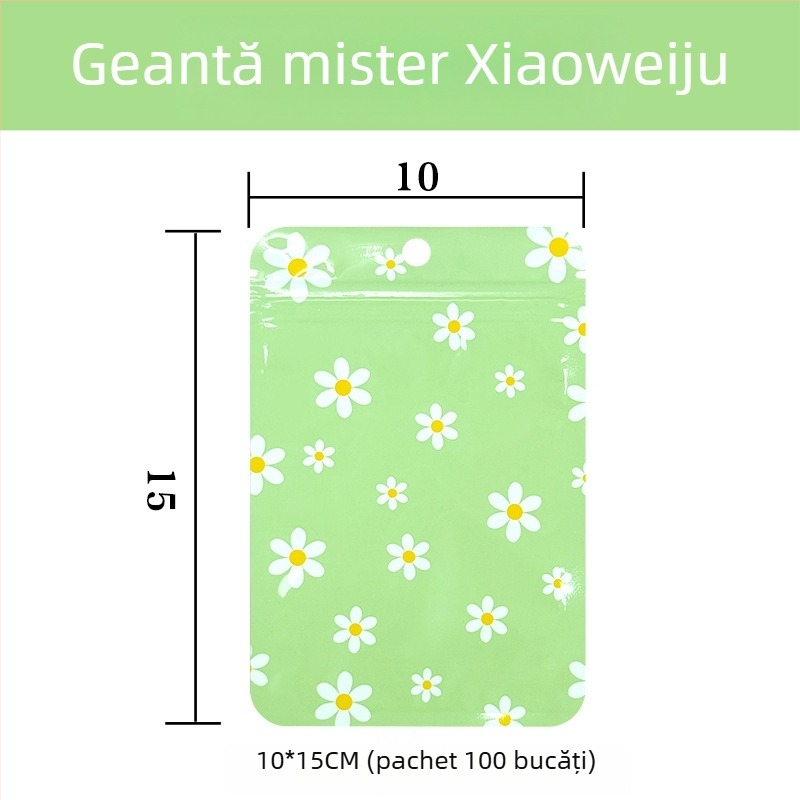 Sac cu închidere etanșă tip ZIP, din PET compozit aluminizat, personalizabil pentru surprize mini, lungimea sigilării 10–30 cm