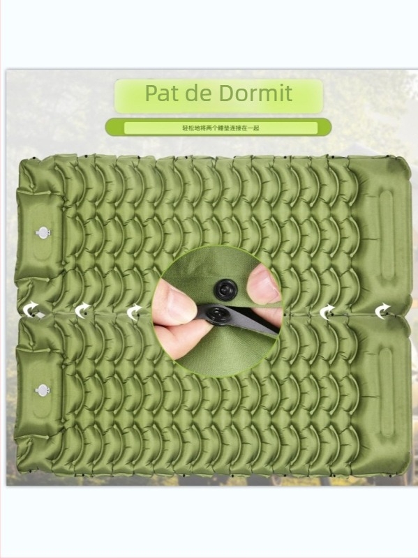 Saltea gonflabilă portabilă din TPU, impermeabilă, pompă manuală, potrivită pentru adolescenți și adulți, 0,85 kg