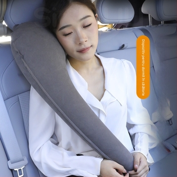 Perne de gât pentru călătorii lungi — gonflabilă, țesătură din PVC compozit, design pentru dormit pe o parte