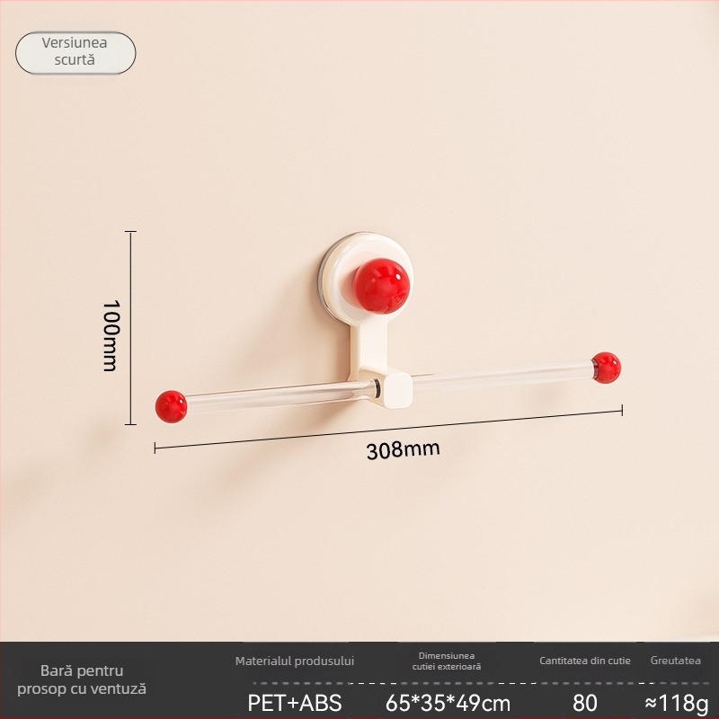 Raft cu ventuză pentru accesorii de păr, organizator de baie montat pe perete, fără găuri, din plastic, brand Yimijia, personalizabil