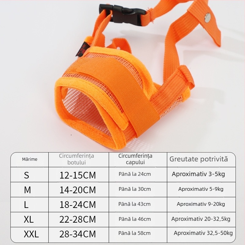 Botniță de câine cu protecție împotriva mușcăturilor, lătratului și a mestecării; material: Altul; cutie: ls168000941; IP autorizare: Nu