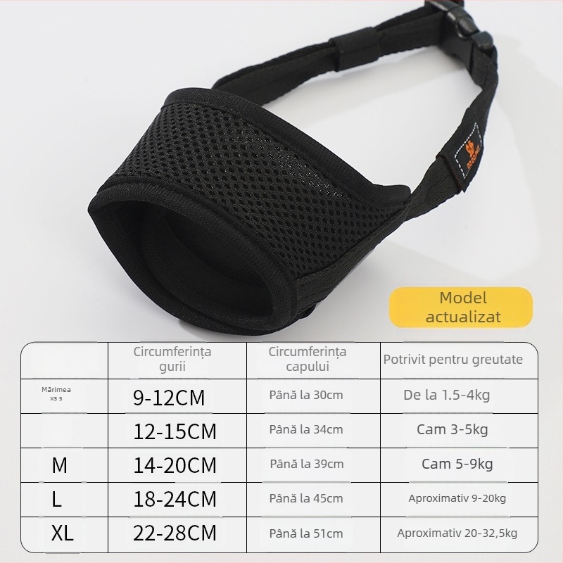 Botniță de câine cu protecție împotriva mușcăturilor, lătratului și a mestecării; material: Altul; cutie: ls168000941; IP autorizare: Nu