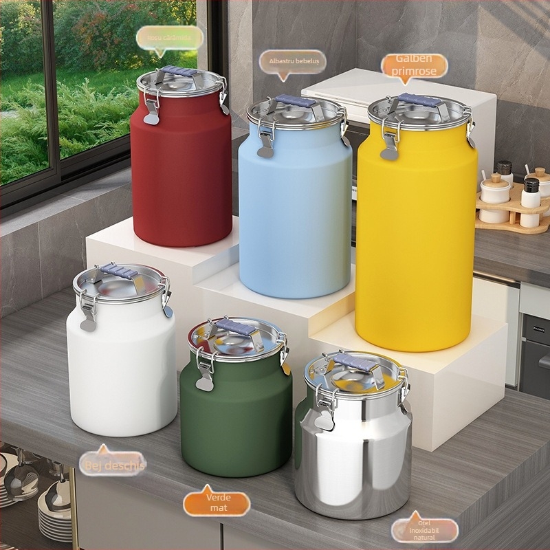 Container metal pentru depozitarea cerealelor, sigilat, rezistent la umiditate și insecte, cu capac