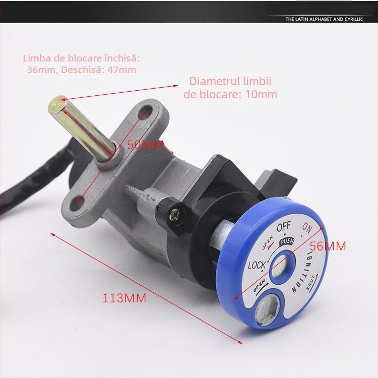 Încuietoare pentru scuter Swift Eagle 125 – limbă din oțel inoxidabil, protecție anti-furt, design lung, Mogelon