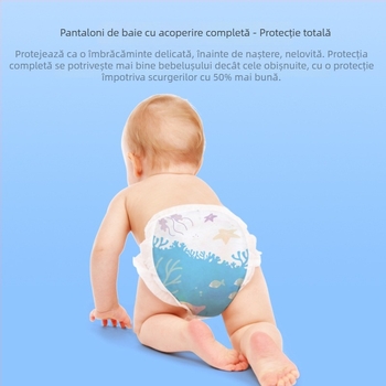 Pantaloni de înot pentru bebeluși, cu șiret - 80 buc./pachet, durată de valabilitate 3 ani, potriviți pentru 0-3 ani