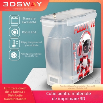 Cutie de uscare pentru consumabilele de imprimare 3D — protecție la praf și umiditate, depozitare etanșă, construcție din plastic, marcă 3ds way