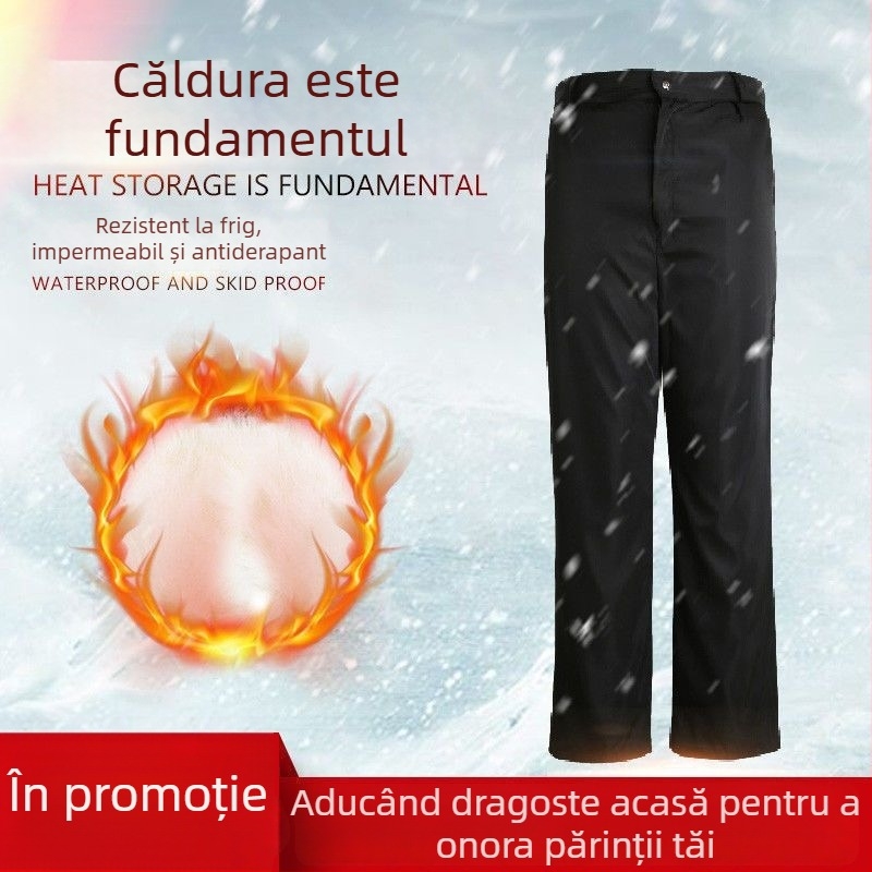 Pantaloni largi din piele de oaie cu blană integrată, talie înaltă, căptușeală poliester ≤30%, iarnă 2025