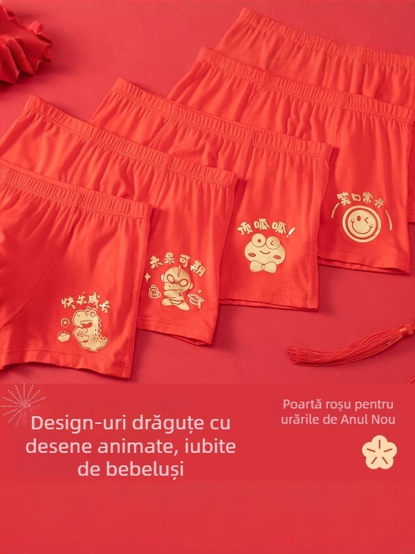 Chiloți pentru copii din Modal, 95% Modal, talie medie, fără cusături, vârsta 3–8 ani