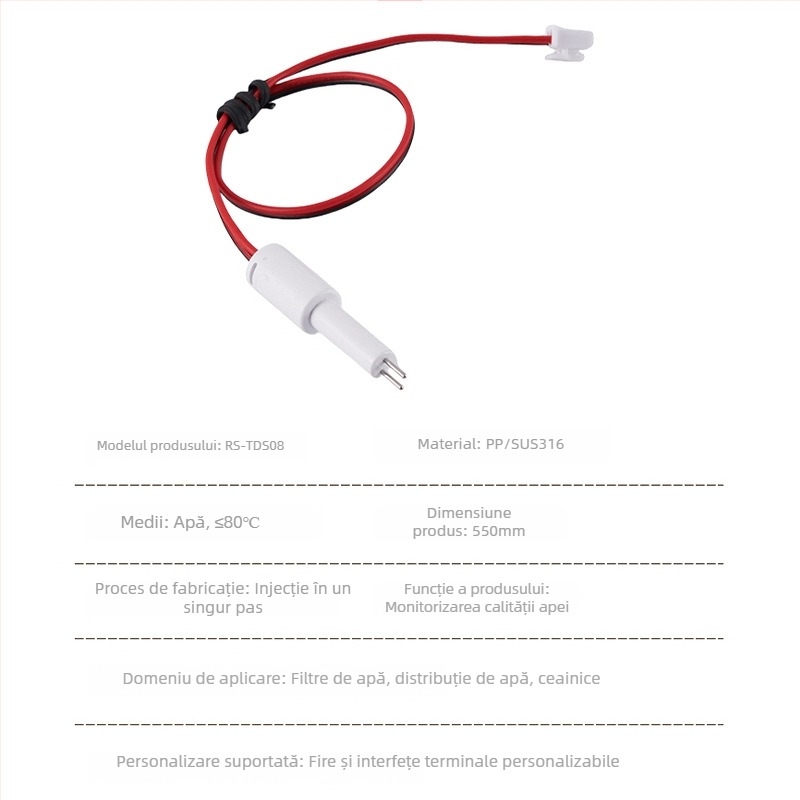 Analizator portabil de calitate a apei TDS RS-TDS08 – Like water; interval de măsurare: purificatoare de apă, dozatoare de apă, mașini de ceai
