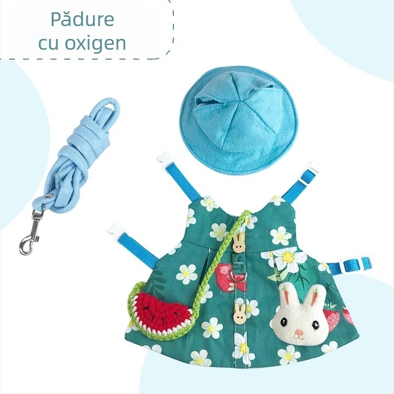 Îmbrăcăminte pentru iepuri și lesă – stil desen animat, bumbac, Radish Valley, universala