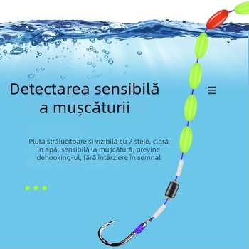 Set linie de pescuit cu cârlige — kit tradițional de tackle, linia principală inclusă, pentru lac de acumulare (Material: Nylon; Lungime: Alte; Loc de pescuit: Rezervor)
