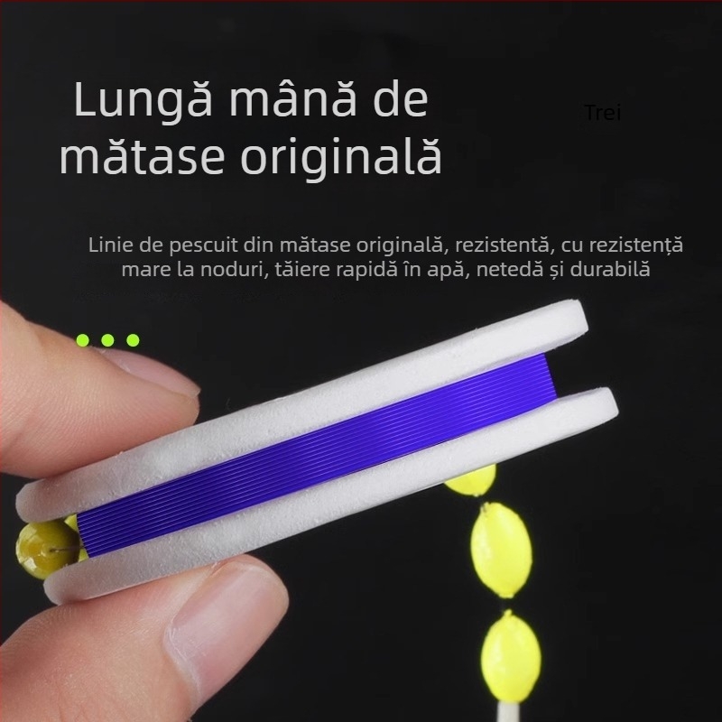 Set linie de pescuit cu cârlige — kit tradițional de tackle, linia principală inclusă, pentru lac de acumulare (Material: Nylon; Lungime: Alte; Loc de pescuit: Rezervor)