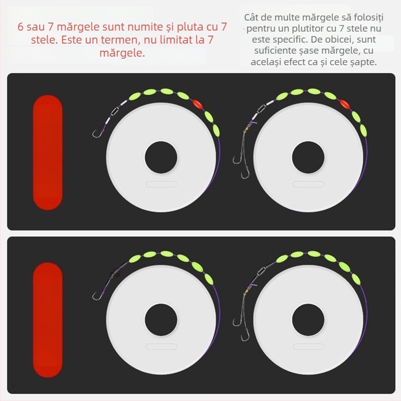 Set linie de pescuit cu cârlige — kit tradițional de tackle, linia principală inclusă, pentru lac de acumulare (Material: Nylon; Lungime: Alte; Loc de pescuit: Rezervor)