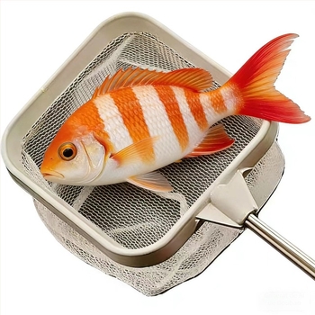 Plasă de pescuit extensibilă din nylon pentru acvariu cu cadru din plastic 3D
