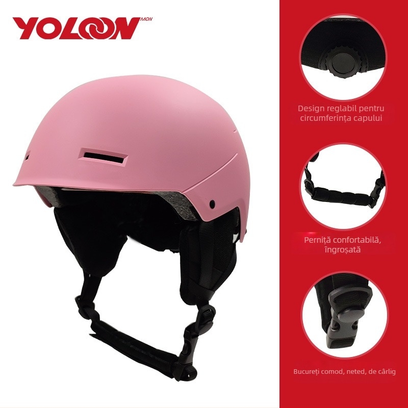 Cască de schi pentru adulți - ABS+EPS, de tip jumătate, iarnă, personalizabilă