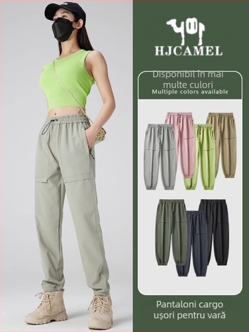 Pantaloni de lucru unisex pentru drumeții și camping, poliester, anti-vânt, primăvară/toamnă
