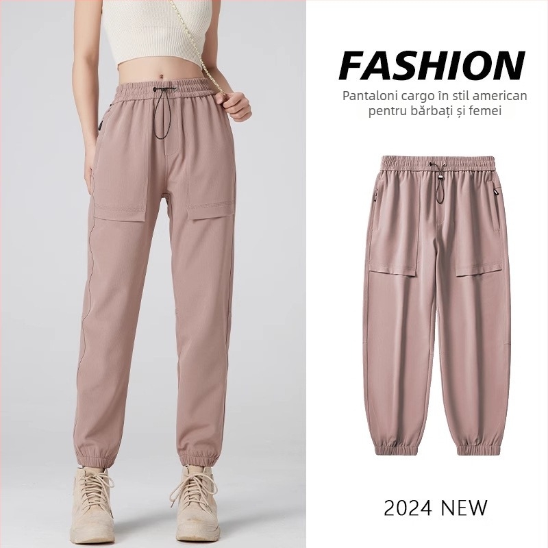 Pantaloni de lucru unisex pentru drumeții și camping, poliester, anti-vânt, primăvară/toamnă