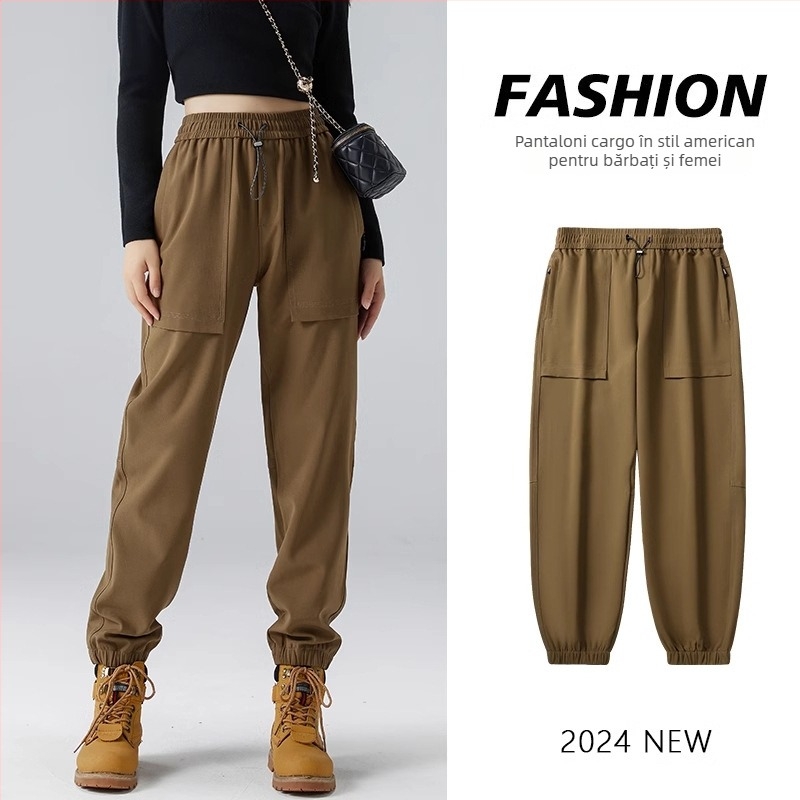 Pantaloni de lucru unisex pentru drumeții și camping, poliester, anti-vânt, primăvară/toamnă