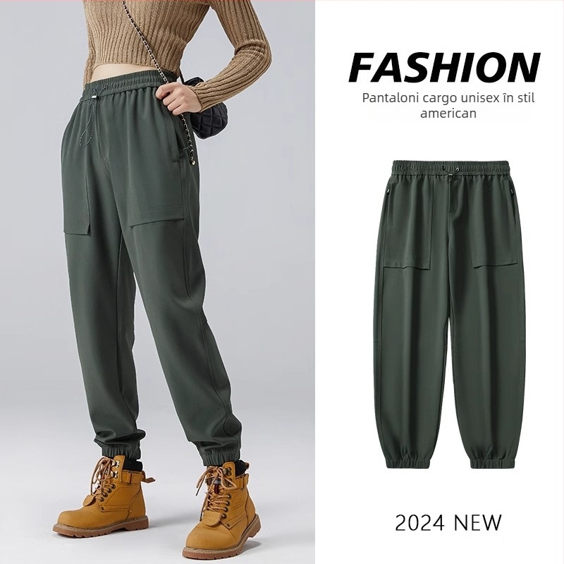 Pantaloni de lucru unisex pentru drumeții și camping, poliester, anti-vânt, primăvară/toamnă