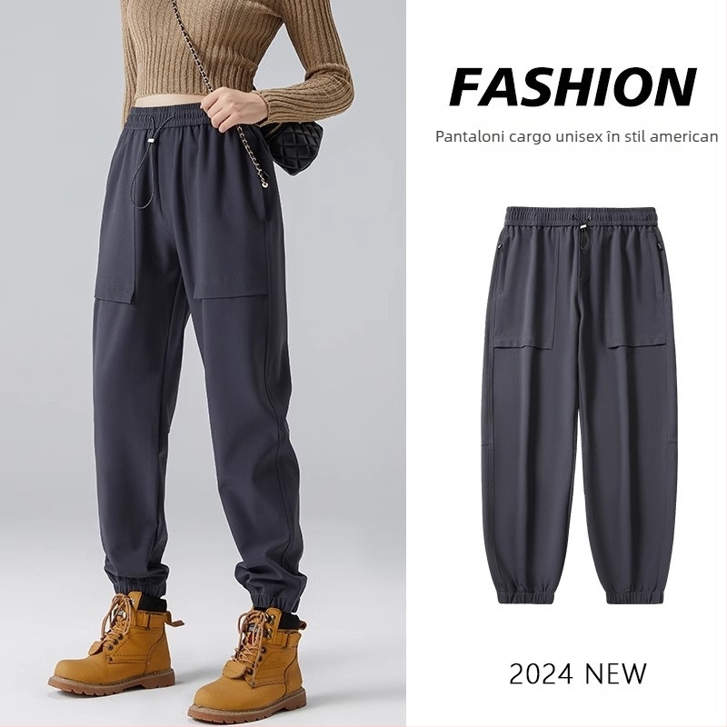 Pantaloni de lucru unisex pentru drumeții și camping, poliester, anti-vânt, primăvară/toamnă