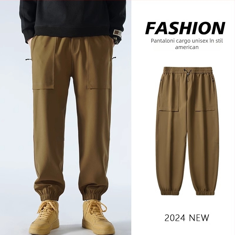 Pantaloni de lucru unisex pentru drumeții și camping, poliester, anti-vânt, primăvară/toamnă