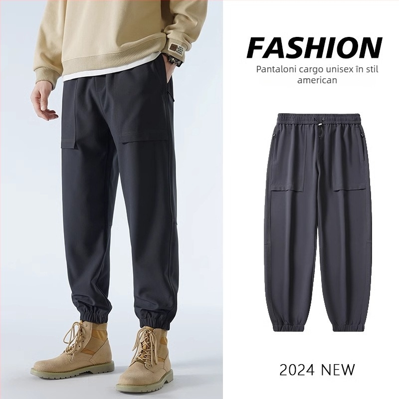 Pantaloni de lucru unisex pentru drumeții și camping, poliester, anti-vânt, primăvară/toamnă