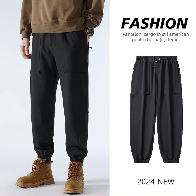 Pantaloni de lucru unisex pentru drumeții și camping, poliester, anti-vânt, primăvară/toamnă