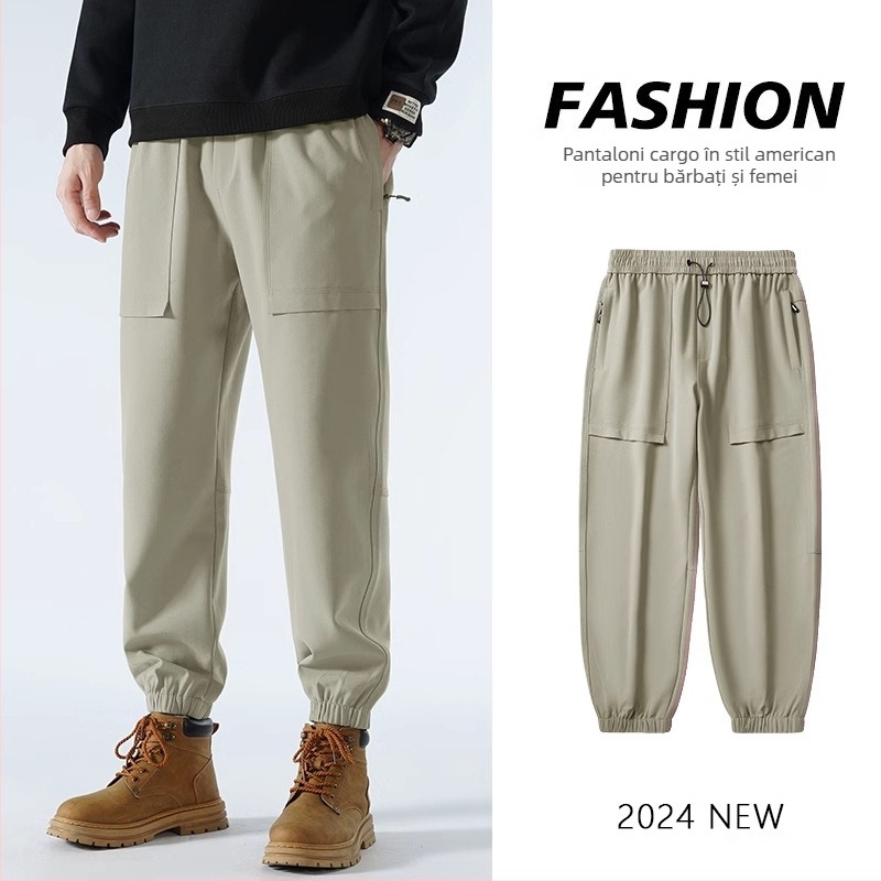 Pantaloni de lucru unisex pentru drumeții și camping, poliester, anti-vânt, primăvară/toamnă